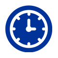 Dark blue clock icon