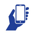 Hand with phone icon