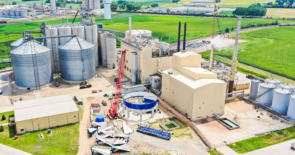 Aerial of processing plant