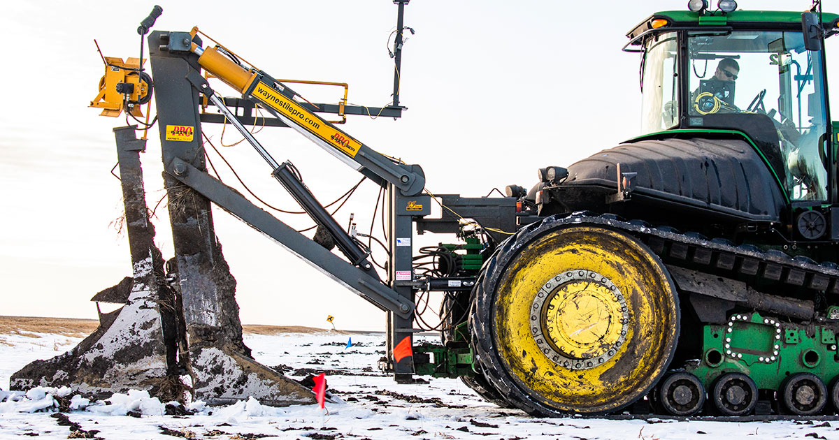 Excavator tractor at Broden Farms