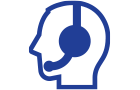 Head wearing headset icon