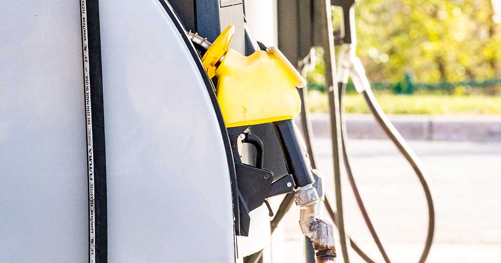 yellow E-85 fuel pump