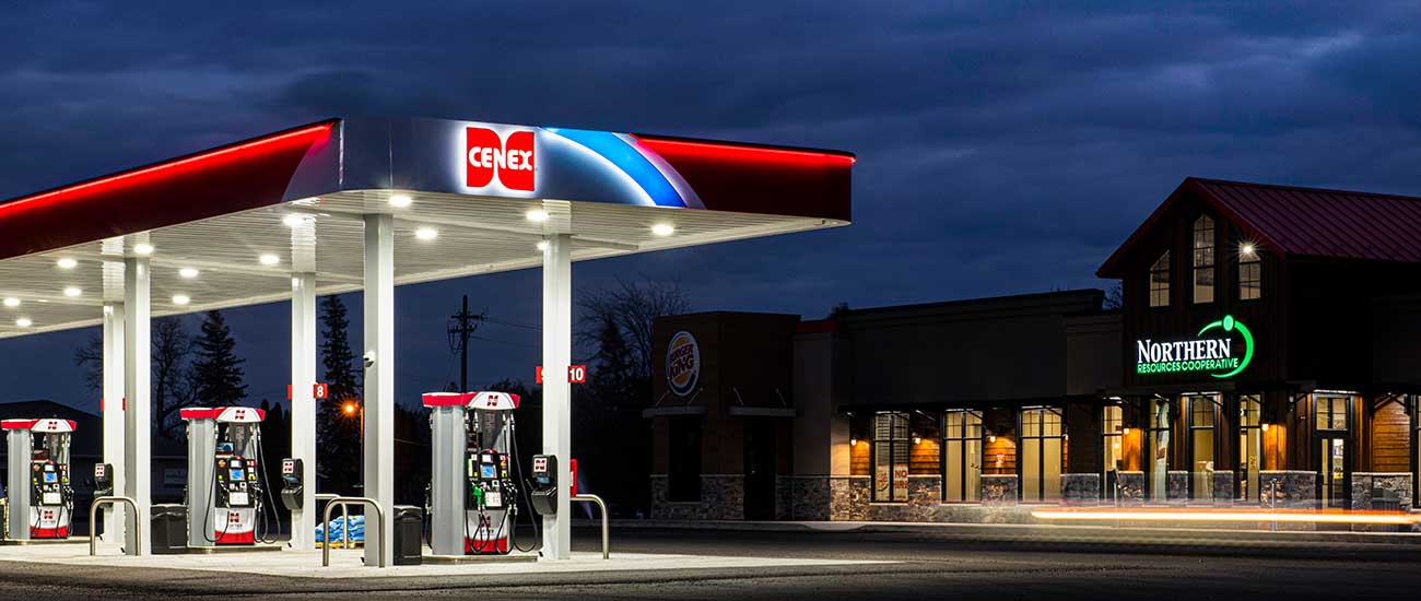 Cenex station at night