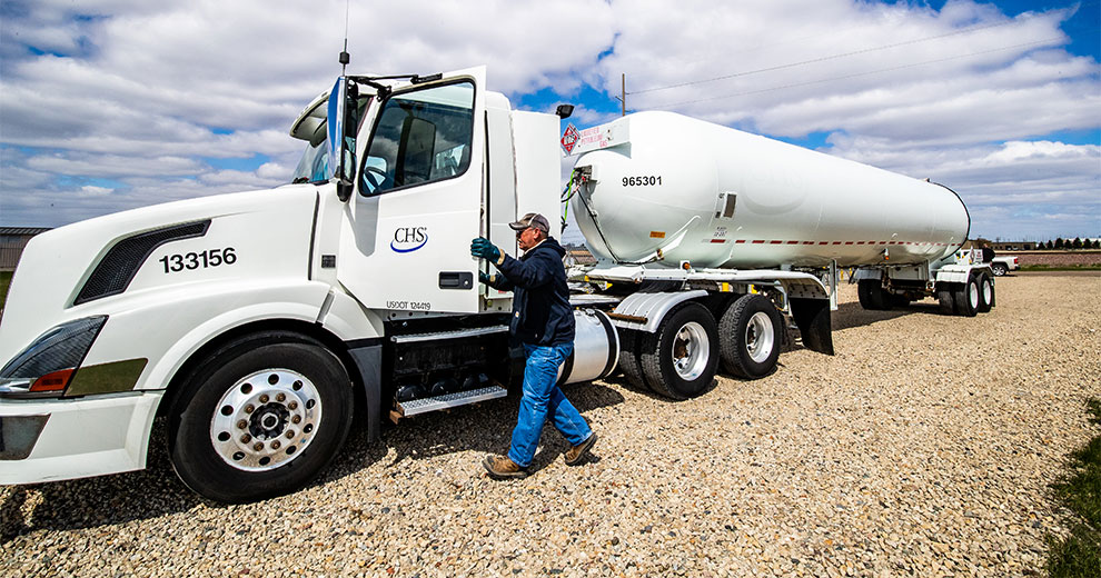 CHS driver getting into a truck