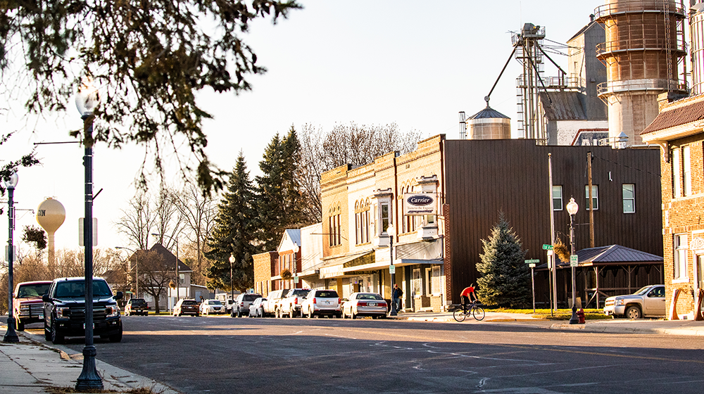 a street filled with building and cars