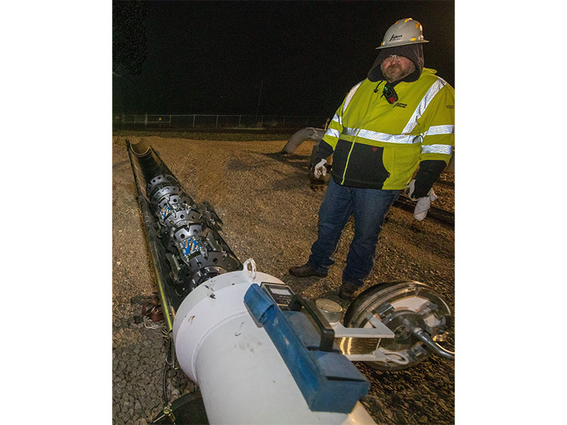 The station operator coordinates with the CHS pipeline control room in McPherson, Kan., to open valves within the pipe, clearing a pathway for the PIG.