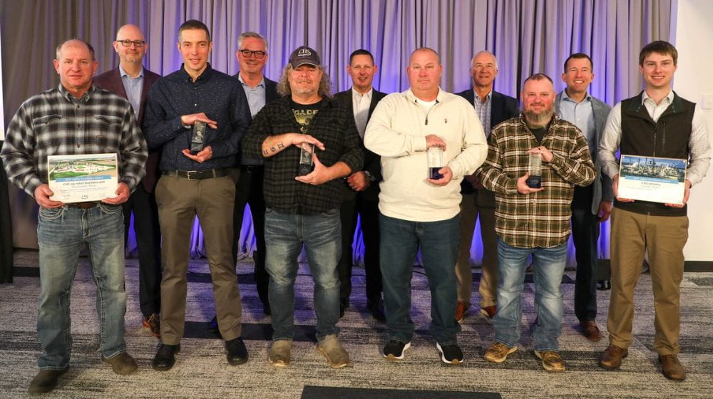Group portrait of Safety Excellence Awards recipients standing together.